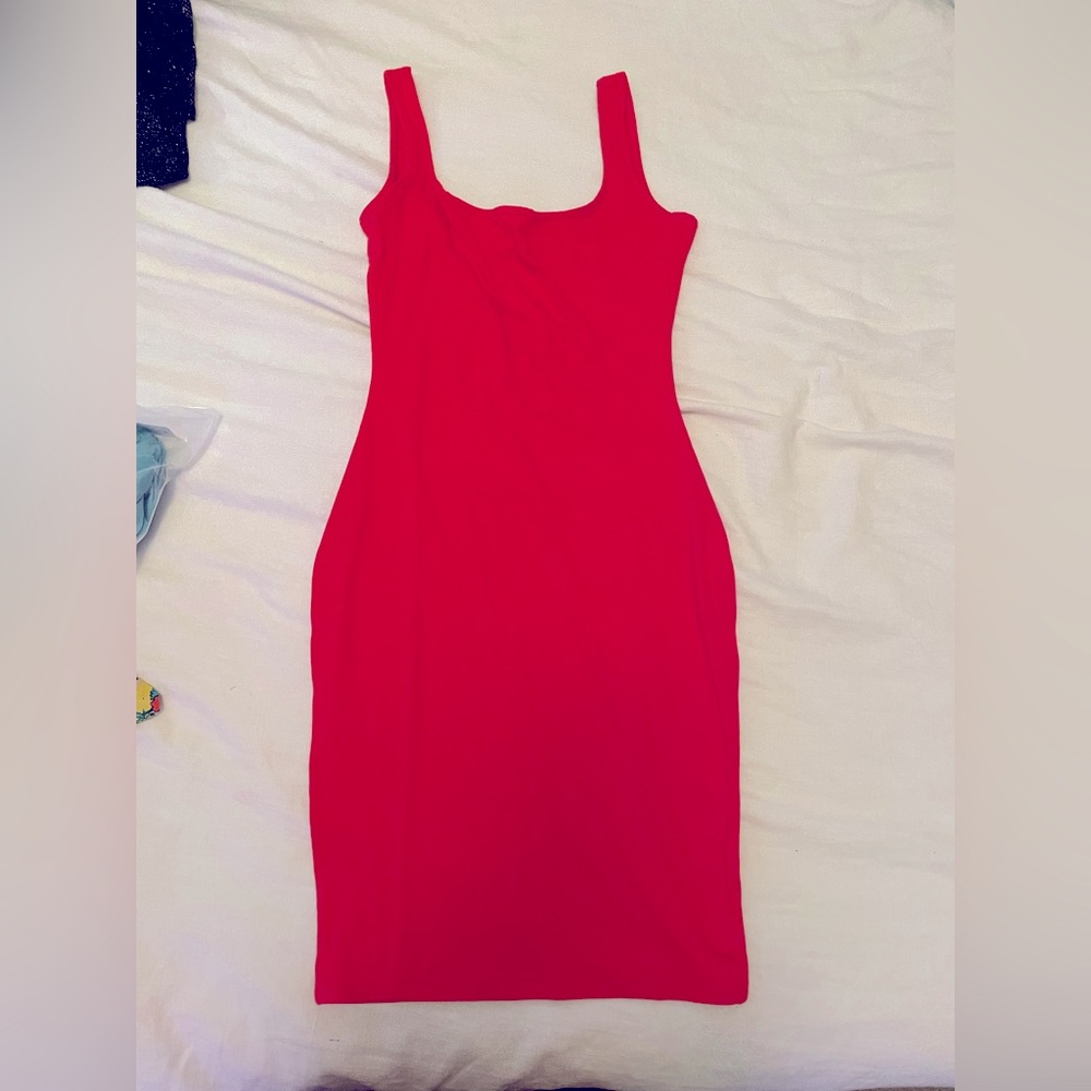 Hot pink dress
